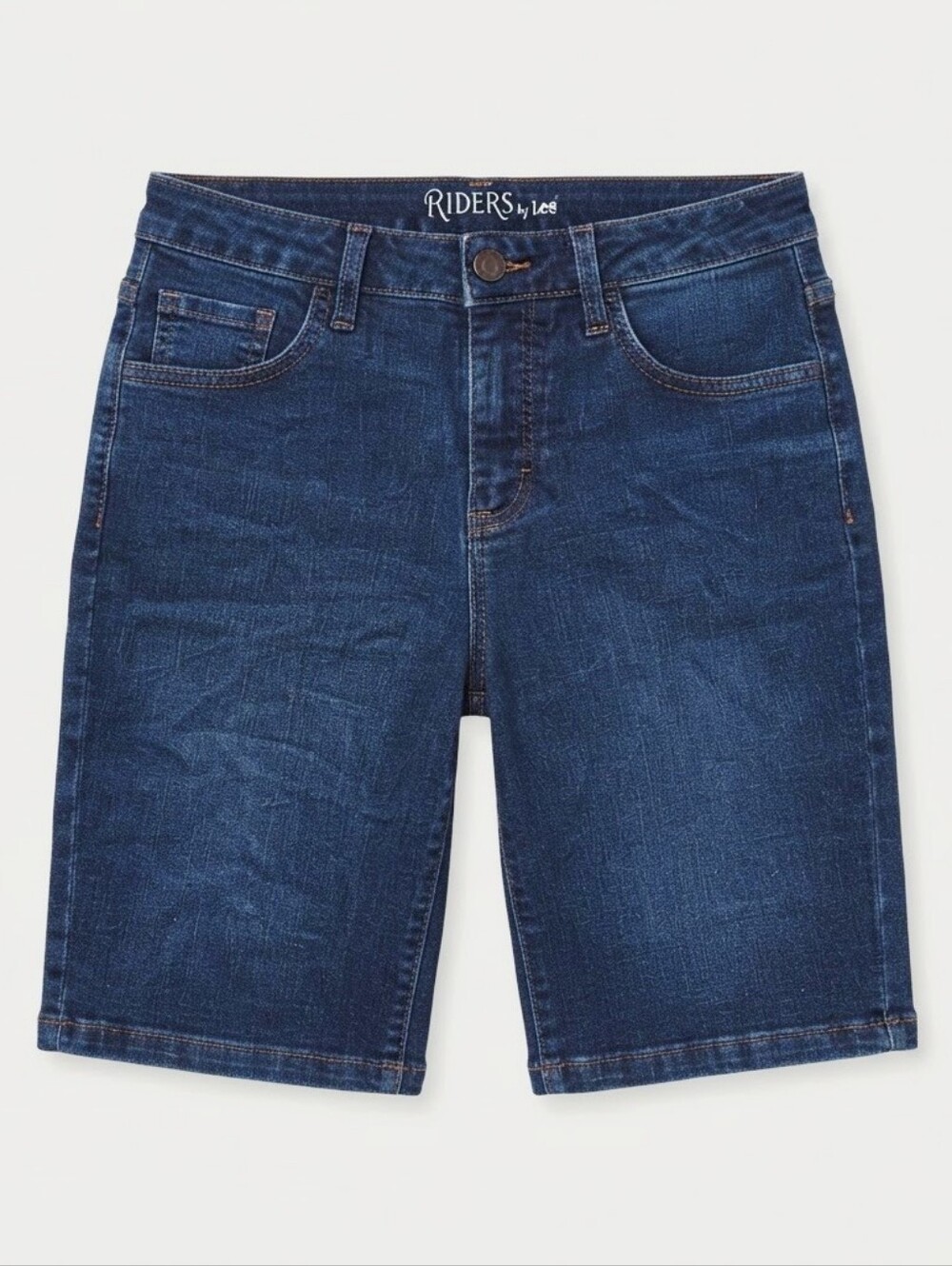Riders by Lee Mid Rise Blue Denim Jean Shorts Womens Size 8